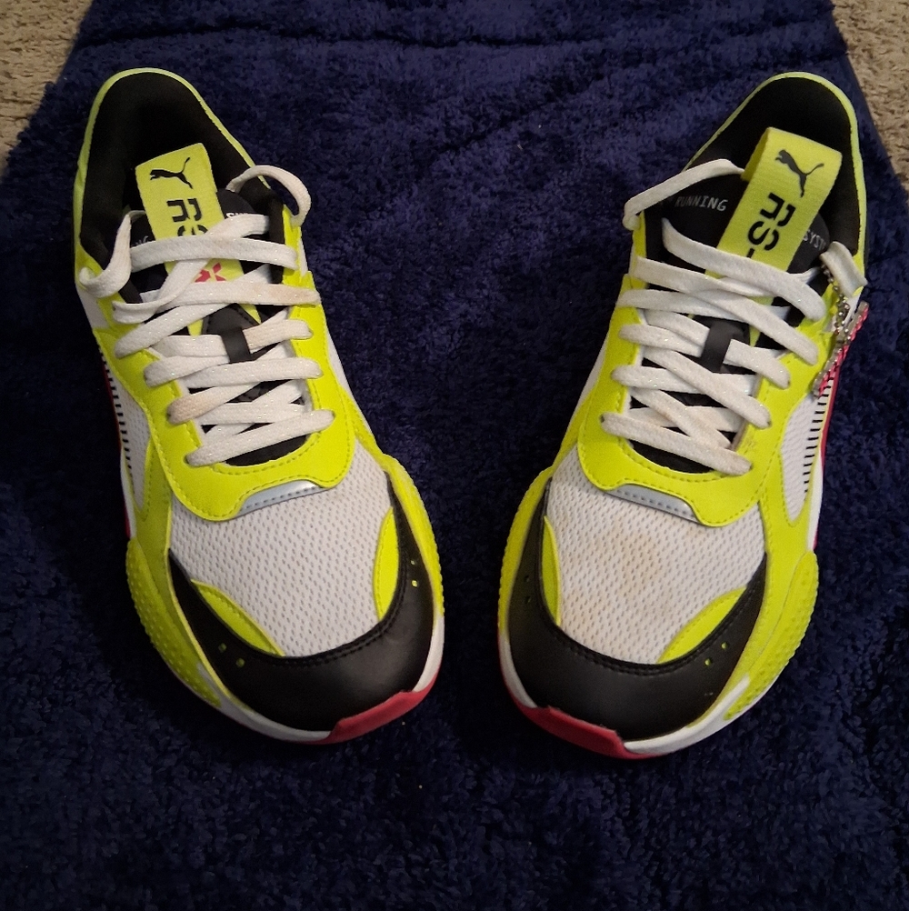 Puma Bright Yellow and Black Athletic Shoes